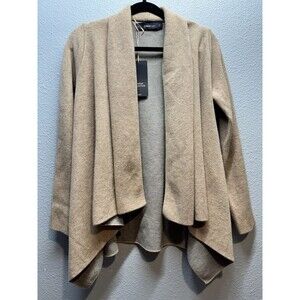 Zara Knit Waterfall Tan Open Cardigan Size Small New With Tags
